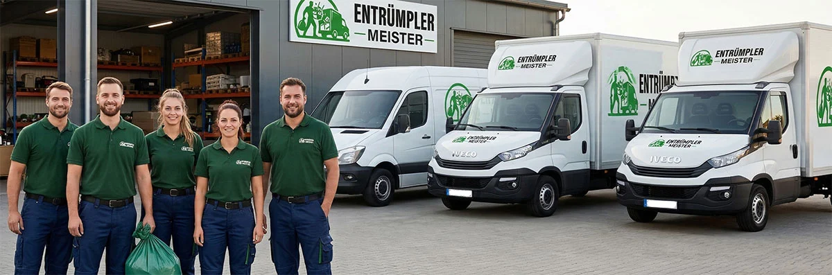 Entrümpler Meister Team und Fahrzeuge